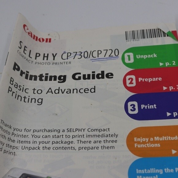 Canon Selphy Photo Printer with Instructions & Photo Paper - Picture 6 of 8